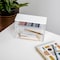 Martha Stewart Brody Clear Plastic Storage Organizer Bins W/ White Engineered Wood Lid, 3 Pack Medium, 7.5in x 3in BE-PB4516-3WD-CL-WH-MS - alternate 3